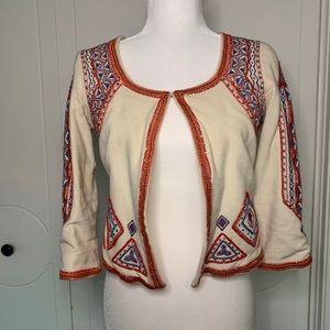 Beaded crop jacket